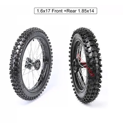 $222 • Buy 1.6x17 + 1.85x14 Front & Rear Wheel Rim Tire For RM85 YZ80 CR85 Pit Dirt Bike US