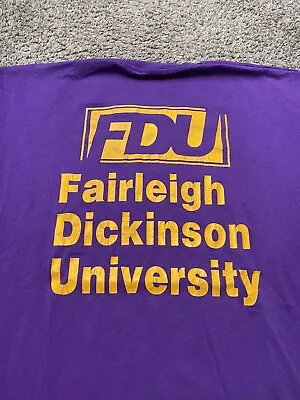 Vintage 90s Fairleigh Dickinson University T Shirt  New Jersey Camp Discovery • $10.88