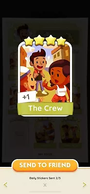 Monopoly Go 4 Star Sticker Card Set#20 - The Crew • $9.99