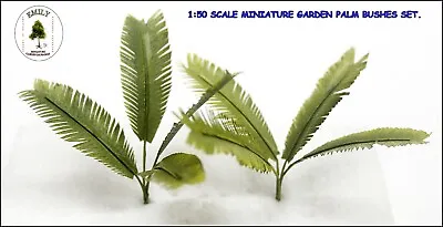 Miniature Garden Dioramas Palm Bushes Set Model 1/50 Scale.  Emg-051 • $6