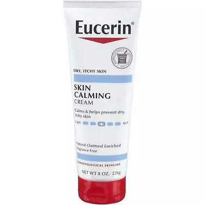 Eucerin Skin Calming Cream Natural Oatmeal Enriched For Dry Itchy Skin 8 Oz • $29.99