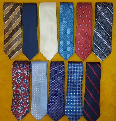 11 Pc. MENS WARDROBE ~ DRESS TIES  ~ XL LONG TALL ~ ALL 62  • $64.99