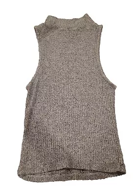 Brandy Melville Sleeveless Mock Turtleneck Knit Sweater Top ONE SIZE Grey • $18.90