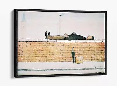 £21.99 • Buy Lowry Style Man Lying On Wall -deep Floater/float Effect Framed Canvas Art Print