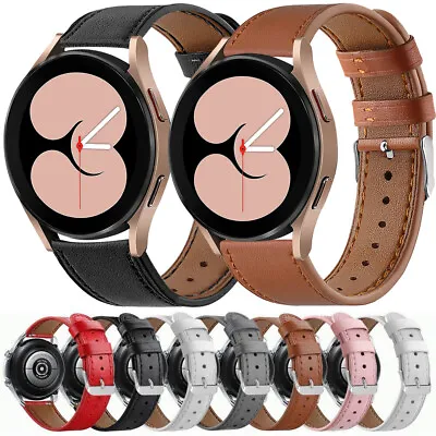 For Samsung Galaxy Watch 4/5/5 Pro 40/44mm 45 42/46mm Genuine Leather Strap Band • $14.99