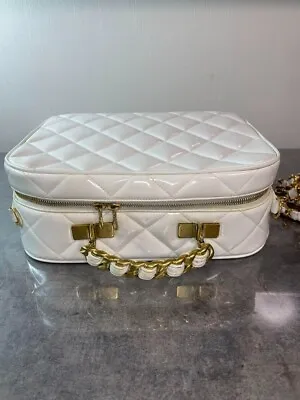 Chanel Chain Vanity Shoulder Bag White Vintage From Japan Authentic • $1108.29