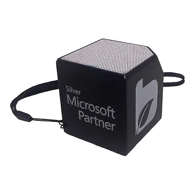 Cube Mini Birch Bluetooth Portable Speaker Silver Microsoft Partner Gift Works • $4.79