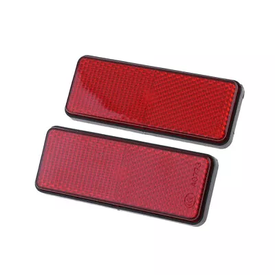 Pair Universal Rectangle Reflectors For Motorcycle ATV Bikes Scooter Red • $6.55