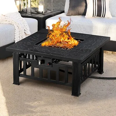 Propane Fire Pit Table 50.000 BTU Firepit Table For Outdoor Garden Patio Party • $139.49