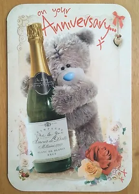 'On Your Anniversary' Large Me To You Anniversary Card - Tatty Bear - 9  X 6  • £2.50