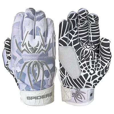 Spiderz 2022 Hybrid Baseball/Softball Batting Gloves - White Splinter - Large • $34.99