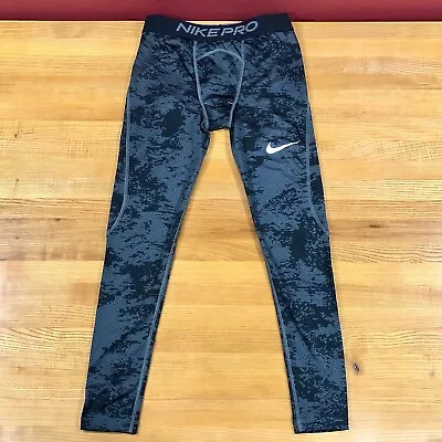 Nike Pro Men's Camo Tights Compression Medium Black CU4959-068 • $29.88