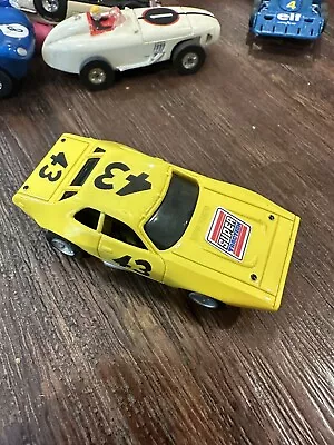 AFX Plymouth Roadrunner #43 RICHARD PETTY HO Slot Car  Rare Neon Yellow Vintage • $72