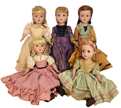 5 1948 Madame Alexander 14  Tall Little Women Dolls Jo Amy Meg Beth Marmie Tags • $995
