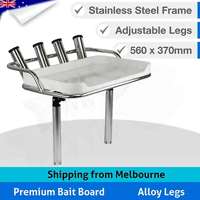 $279 • Buy Premium BAIT BOARD Fishing Boat Cutting Fish Fillet Stainless Steel Rod Holders