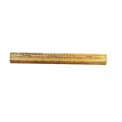 Vintage Rare Metric Wooden Ruler Drawing Walcott Seneca Falls NY Made USA 12  • $15.40