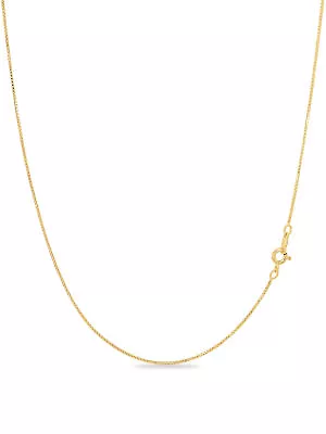 18k Gold Plated .925 Sterling Silver 1mm Box Chain Necklace 12 - 40 Inches! • $9.69