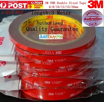 3M VHB™ 5952 Double Sided Tape Automotive Car Extra Adhesive Sticky (6mm--20mm) • $9.99