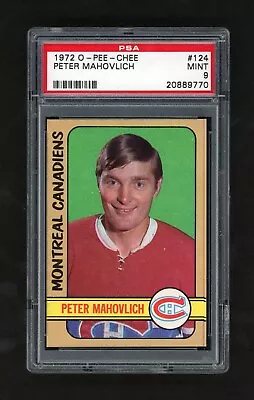 1972-73 Opc Hockey Peter Mahovlich #124 Psa 9 (mint) Pop 32 W/ Only 8 Higher! • $26