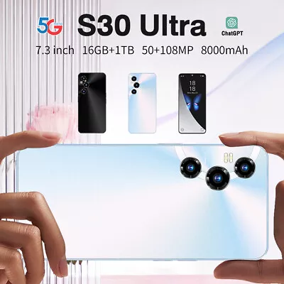 S30 Ultra 5G Smartphone 7.3  16GB+1TB Factory Unlocked Android 13 Mobile Phones • $176.69