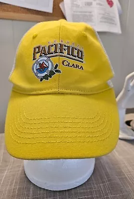 Pacifico Clara Hat Cap Snap Back One Size Yellow W/white Mesh Adjustable • $13