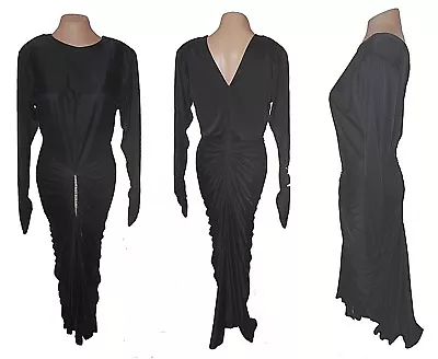 Dress Night Moves Evening Shirring Rhinestones Elvira Beautiful Shapely  9/10 • $117