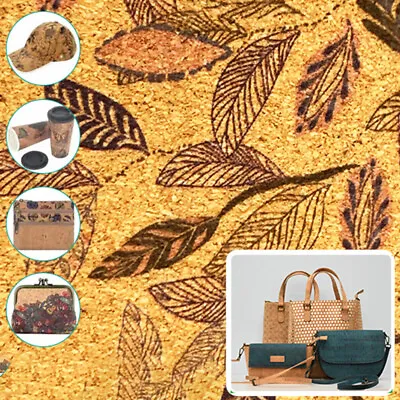 A4 Leaf Printed Cork Leather Fabric Material Handmade Crafts Making Accessories • $2.14