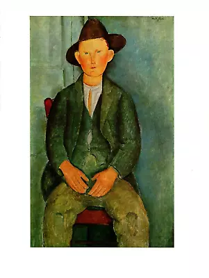 1970 Vintage Amedeo MODIGLIANI  THE LITTLE PEASANT  Full COLOR Offset Lithograph • $7.20