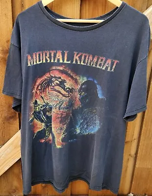 Vintage Y2K Mortal Kombat Fire & Ice Shirt Mens Size XL Faded Graphic 2000s Logo • $27.99