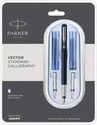 £20.66 • Buy New Parker Vector Calligraphy CT Ink / Fountain Pen, + 4 Free Cartridges Free Sh