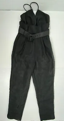 Alice McCall One Piece Jumpsuit Long Pants Size 6 Black Sleeveless Straps Romper • $60