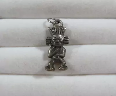 Vintage Silver Incan Mayan Aztec Fertility God Charm / Pendant  (lot #22) • $14.25