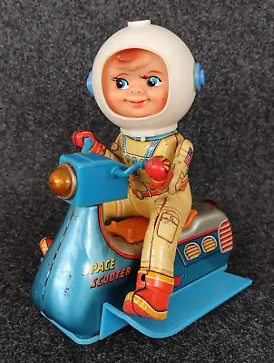 Vintage Space Scooter Tin & Plastic Toy Japanese By Modern Toys Masudaya 1960s • $214.74