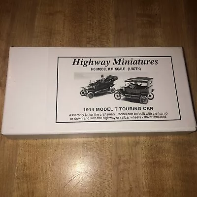 Highway Miniatures #241 HO Scale 1914 Model T Touring Car Kit - NEW IN BOX • $11.75