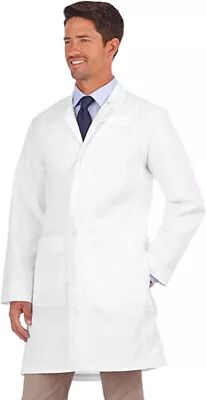 Meta 1199 Men's 38  Twill Trench Style Lab Coat White NWT Size 36 • $7.18