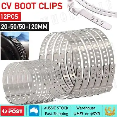 Adjustable CV Boot Joint Clamp Stainless Steel 2 Size 20-50/50-120mm Universal • $9.65