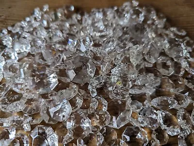 100 Assorted Size VGC Vintage Chandelier Crystal Glass Drops Prism Decorations C • £9.99