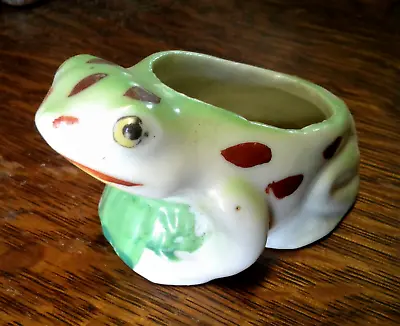 Vintage Porcelain Leopard Frog Planter Made In Japan Unusual Design • $16.98