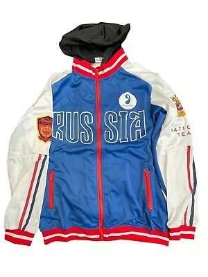 $34.99 • Buy Russia National Forward Team Football Soccer Zip Up Track Jacket Large Hellofon