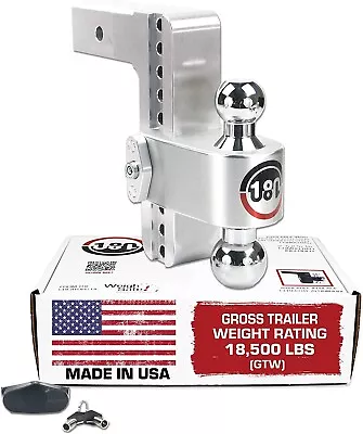 Weigh Safe CTB8-2.5 Adjustable 8  180 Hitch 2.5  Shaft 18500 Lbs • $265