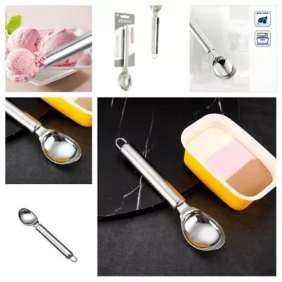 Ice Cream Scoop Stainless Steel Heavy Duty Mash Potato Sorbet Spoon 6cm X 4cm • £3.99