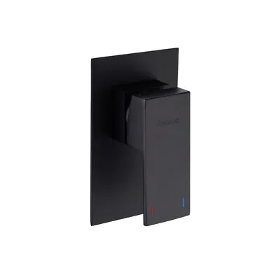 Decaura Shower Mixer Tap Square Black Bathroom Wall Tapware • $49.99