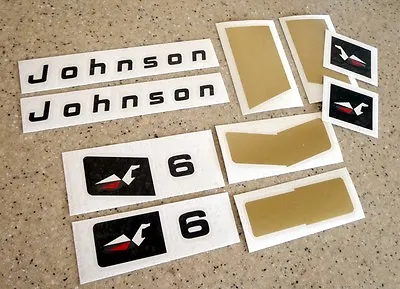 Johnson 6 HP Vintage Outboard Motor Decal Kit FREE SHIP + FREE Fish Decal! • $18