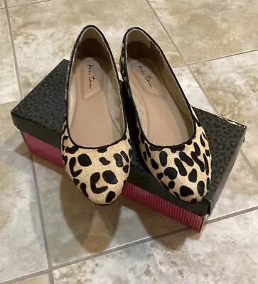 Me Too Alina Cushioned Leopard Print Calf Hair Flats 8.5 • $40