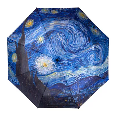 Clifton Women Folding 100cm Auto Open Wind Resistant Umbrella Starry Night • $37