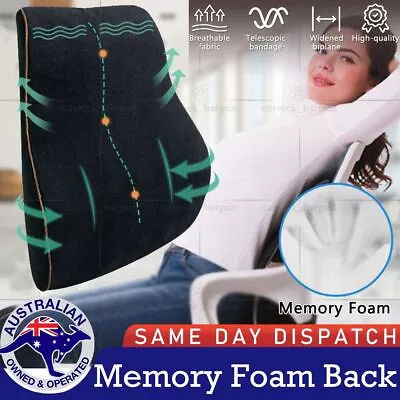 $13.99 • Buy Memory Foam Lumbar Back Waist Support Cushion Auto Car Seat Pillow Office Chair
