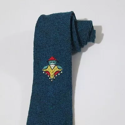 Vintage Tewa Men Tie Hand Loomed Wool Kachina Necktie Made In USA Has Flaws • $29.98