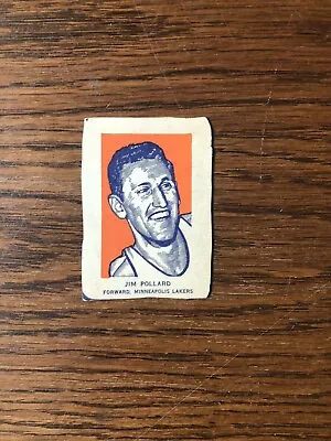 $7.49 • Buy 1952 Wheaties Jim Pollard Portrait Drawing Hand Cut Card HOF Minneapolis Lakers