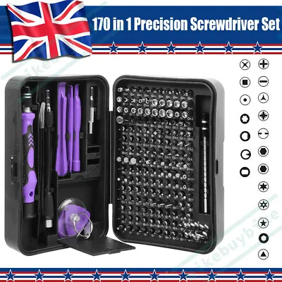 170 IN 1 Precision Screwdriver Set Computer PC Phone Watch Repair Tool Kit HOT • £13.99