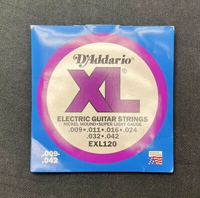 D'Addario EXL120 Nickel Wound Super Light Bright Guitar Strings • $7.99